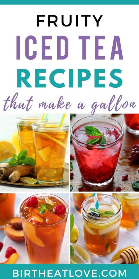 Healthy Iced Tea Recipes, Healthy Iced Tea, Healthy Teas Recipes, Fuze Tea, Iced Tea Recipes Homemade, Homemade Iced Tea, Sweet Tea Recipes, Iced Drinks Recipes, Tea Drink Recipes