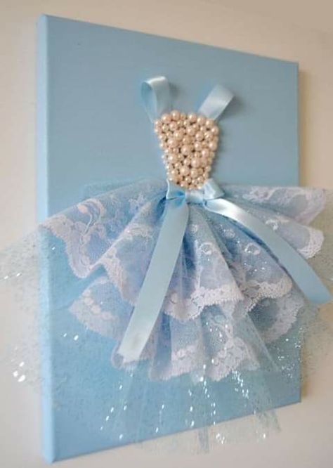 Blue Princess Dress, Princess Bedrooms, Ballerina Wall Art, Dress Card, Paper Dress, Art Dress, Mini Dresses, Paper Crafts Diy, Little Princess