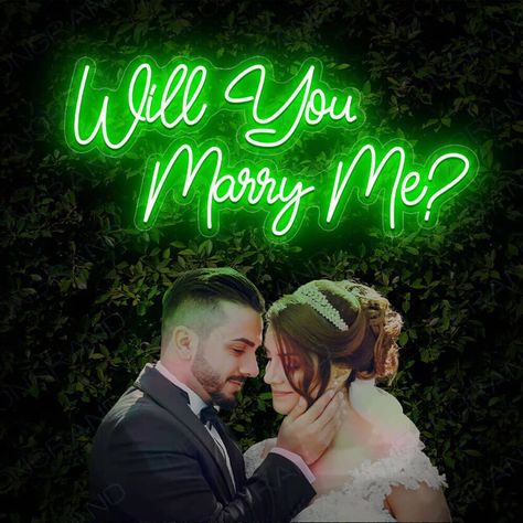 One way to make it special is by adding a touch of light and magic with a Will You Marry Me Neon Sign. #wedding #marryme#weddingneonsign #willyoumarryme #propose #weddingparty #party Marry Me Neon Sign, Love Led Light, Me Neon Sign, Led Lights Wedding, Custom Neon Lights, Wedding Neon Sign, Wedding Decor Style, Neon Wedding, Face Light