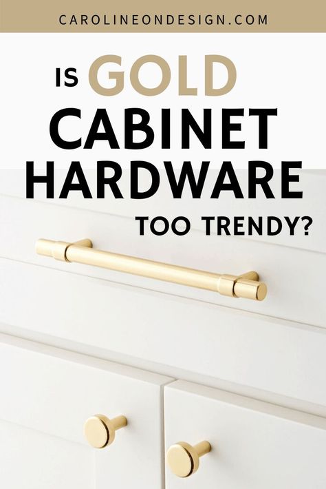 Bathroom Hardware Trends 2022, Gold Cabinet Pulls On White Cabinets, White Kitchen Brushed Gold Hardware, White Kitchen Cabinet Handle Ideas, How To Pick Kitchen Hardware, White Kitchens With Gold Hardware, Top Knobs Hardware Kitchen Cabinets, White Kitchen Gold Handles, Trending Cabinet Hardware