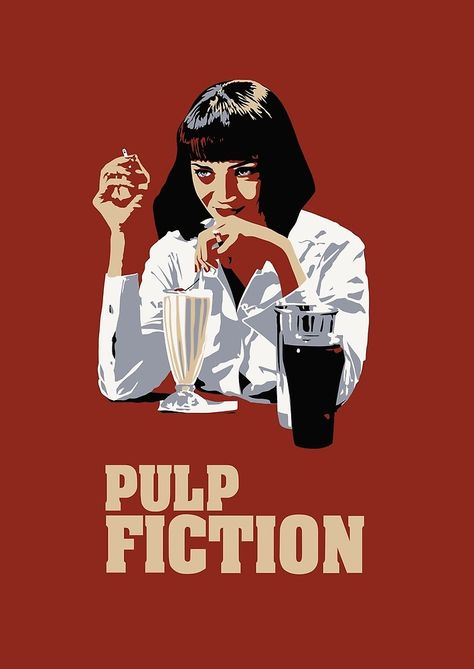 Film Pulp Fiction, Quentin Tarantino Movies, Motorcycle Paint Jobs, Bd Art, Pulp Fiction Art, Iconic Movie Posters, Arte Punk, Movie Cinema, Cartoon World