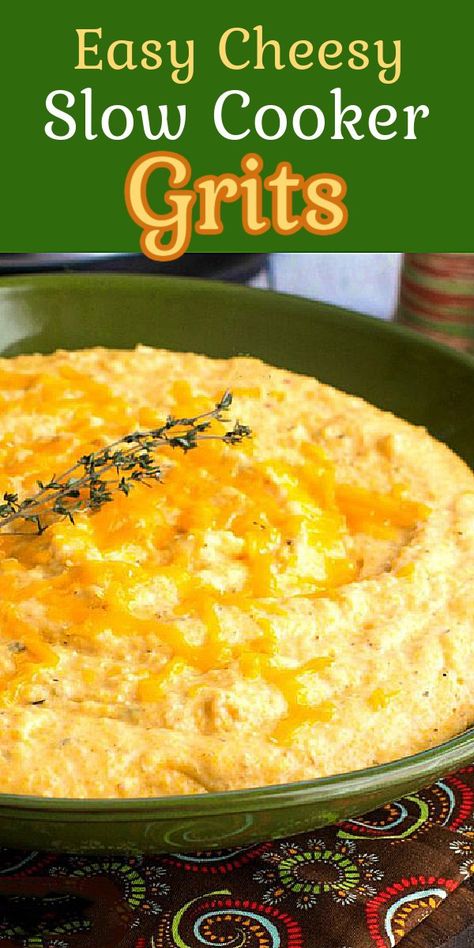 Slow Cooker Grits, Crockpot Grits, Cheesy Grits Recipe, Cheese Grits Recipe, Instant Grits, Grits Casserole, How To Cook Grits, Fast Breakfast, Southern Breakfast