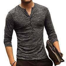 Mens Henley Shirt Long Sleeve Stylish Slim Fit Tee Tops Button Collar Casual T Shirt Men Outwears Popular Design Tee From Best1222, $29.43 | DHgate.Com Mens Henley, Sleeves Clothing, Henley Shirt, Bottoming Shirt, Mens Fashion Summer, Shirt Long Sleeve, Henley Shirts, Slim Fit Men, Casual T Shirts