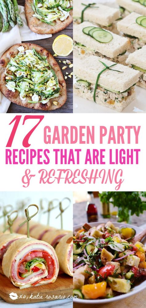 Simple Garden Party, Spring Party Food, Garden Party Recipes, Lunch Party, Spring Garden Party, Simple Garden, Spring Dinner, Easy Party Food, Spring Tea