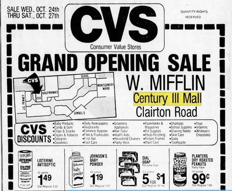 Century Iii Mall, 1980s Mall Stores