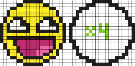 Awsome Face Shaker Perler Bead Pattern / Bead Sprite Epic Face Perler, Perler Bead Shaker, Perler Shaker, Gay Perler Bead Patterns, Smiling Friends Perler Bead, Perler Bead Patterns Ideas, Scene Perler Beads, Funny Perler Bead Patterns, Scene Pixel Art