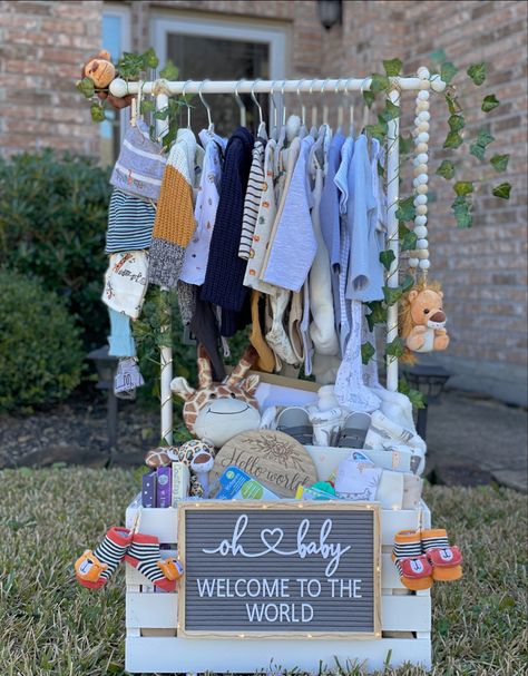 Baby shower gift boy baby Boys Baby Shower Gift Ideas, Baskets For Baby Shower Gift, New Baby Hamper, Creative Baby Shower Gifts For Boys, Baby Crate Gift Ideas Boy, Baby Shower Gift For Boys, Gift Basket For Baby Boy, Baby Shower Ideas For Boys Gifts, Baby Shower Gifts For Boy