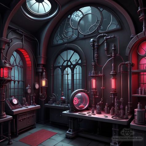 Mulciber : Laboratory, Streltsova Anastasiya on ArtStation at https://www.artstation.com/artwork/Za8R1x Victorian Laboratory, Old Laboratory, Frankenstein's Monster, Magic Forest, Final Destination, Minecraft Architecture, Minecraft Designs, Unreal Engine, Anime Drawings Boy