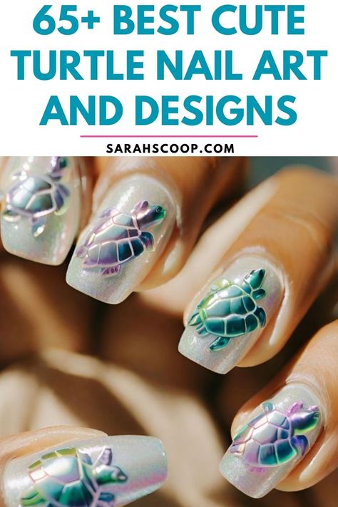 Delight in the adorable charm of these 65+ amazing turtle nail designs and nail art. Let your nails narrate a tale of beauty and nature. 🐢💅✨ #NailArt #TurtleDesigns #ManicureInspo #NailTrends #CuteNails Turtle Nail Ideas, Sea Turtle Nail Art Design, Sea Turtle Nail Art, Sea Turtle Nails Design, Nail Designs Turtle, Sea Turtle Nails, Turtle Design Nails, Nails Turtle, Turtle Nails Design