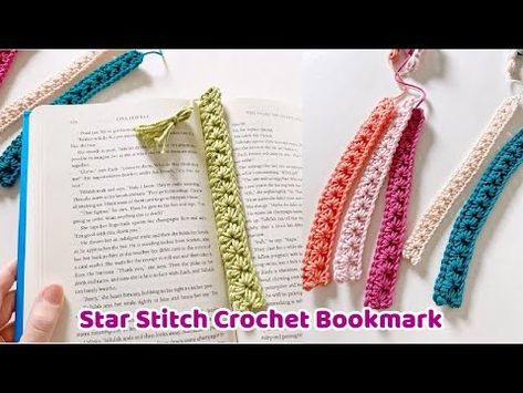 Quick Star Stitch Crochet Bookmark - Beginner Friendly Tutorial - YouTube Star Stitch Crochet, Daisy Bookmark, Stitch Bookmark, Crochet Bookmark, Crochet Bookmarks, Stitch Crochet, Star Stitch, Video Tutorial, Crochet Patterns