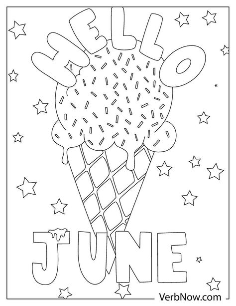 June4 June Coloring Pages, Summer Coloring Sheets, Mint Margarita, June Colors, Summer Coloring, Hello June, Flag Coloring Pages, Summer Coloring Pages, Church Bulletin