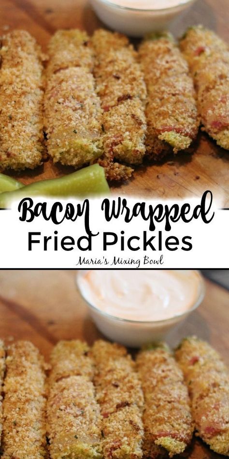 Pickles Wrapped In Bacon, Bacon Wrapped Pickles, Wrapped Pickles, Fried Pickles Recipe, Restaurant Appetizers, Pickles Recipe, Bacon Fries, Wrapped In Bacon, Bacon Appetizers