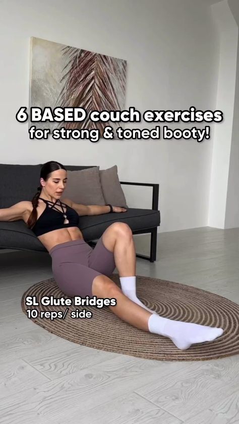 BetterMe: Health Coaching on Twitter: "Getting that juicy 🍑 is just one home workout away! All you’ll need is your couch or a chair to smash it. With this 6-exercise routine, you’ll be strengthening your glutes like a pro! So, what are you waiting for? Comment below who should try this & follow @betterme 💪🏻 https://t.co/OShbrdXjOS" / Twitter Couch Exercises, Couch Workout, Bed Workout, 30 Day Abs, Pilates For Beginners, Motivation Exercise, 6 Pack Abs, One Home, At Home Workout