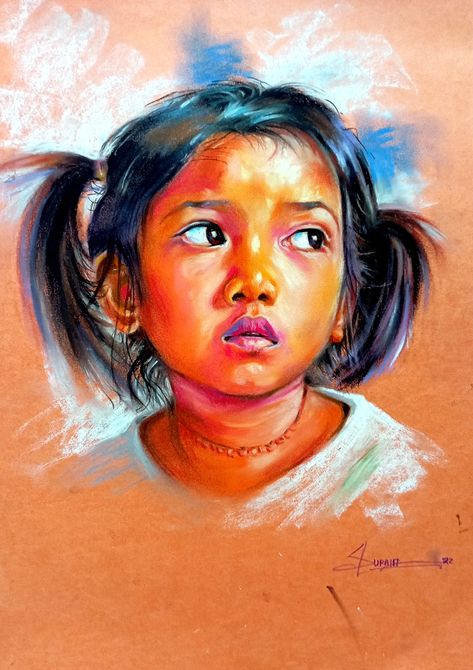 Surajit art studio, portrait painting Realistic Oil Pastel Drawings, Bollywood Drawing, Soft Pastel Portrait, Soft Pastels Drawing, Paintings Ideas, Pastel Artwork, Inspiration Painting, Pastel Portraits, Beautiful Art Paintings