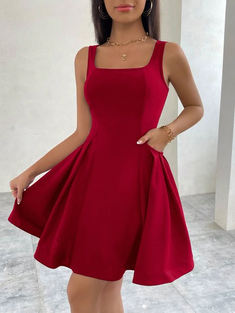 Beautiful Red Dresses Short, Lolíta Dress Red, Red Hoco Dress Modest, Red Dress Short Aesthetic, Hot Red Dress Short, Cute Red Dresses Casual, Cute Red Dresses Short, Casual Red Dress Outfit, Dresses Casual Red