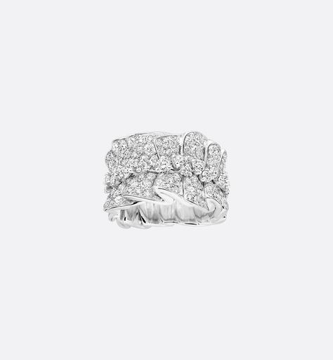 Archi Dior Ring 18K White Gold and Diamonds - Jewellery - Women's Fashion | DIOR Christian Dior Ring, Couture Dior, Victoire De Castellane, Runway Fashion Couture, Dior Earrings, Collection Couture, Christian Dior Couture, Pear Cut Diamond, Ring White Gold