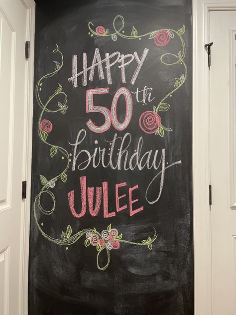 Happy 40th Birthday Chalkboard Sign, 50th Birthday Chalkboard Sign, Barbie Chalkboard Art, Birthday Chalkboard Ideas, Happy Birthday Chalkboard Art, Happy Birthday Chalkboard, Birthday Chalkboard Art, Chalkboard Inspiration, Chalkboard Writing