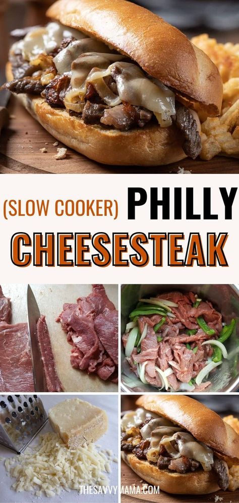 Craving a classic Philly cheesesteak without the hassle? Try these Slow Cooker Philly Cheesesteaks! This easy sandwich recipe combines tender beef and melted cheese for a mouthwatering meal. Perfect for busy nights, this slow cooker healthy recipe is both convenient and delicious. Dive into one of the best slow cooker recipes and enjoy a hearty, homemade cheesesteak that’s sure to impress your family and friends! Slow Cooker Cheesesteak, Homemade Cheesesteak, Slow Cooker Philly Cheese Steak, Philly Cheese Steak Crock Pot, Homemade Philly Cheesesteak, Philly Cheese Steak Sandwich Recipe, Slow Cooker Healthy, Philly Steak Sandwich, Philly Cheesesteak Recipe