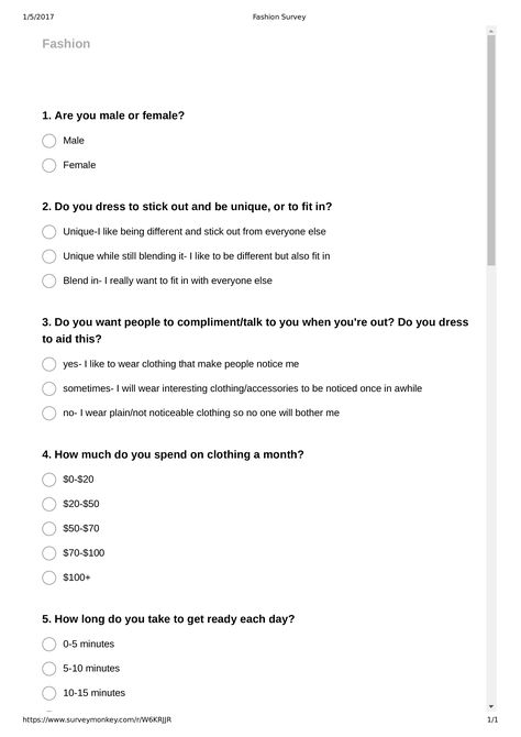 Sample Survey Questionnaire, Survey Design Ideas, Personal Stylist Questionnaire, Survey Questionnaire Design, Fashion Stylist Questionnaire, Fashion Design Classroom, Fashion Questionnaire, Questionnaire Sample, Questionnaire Design