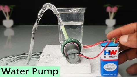 How to Make a Water Pump from Motor at Home | [ DC Motor ] Science Project Science Project, Dc Motor, Science Projects, I Will Show You, Water Supply, Science Experiments, Water Pump, Water Pumps, How Can