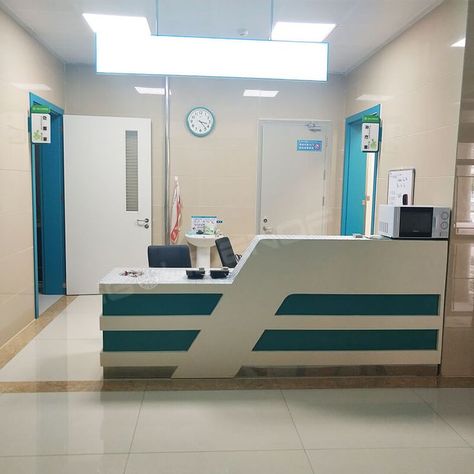 Hospital Nurse Working Station Dentist Office Design Interiors, Modern Reception Desk Design, Office Counter Design, Different Furniture, Working Station, Shop Counter Design, Sofa Table Design, Medical Furniture, Home Office Shelves