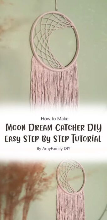 Moon Dream Catcher Diy, Macrame Room Decor, Crochet Dreamcatcher Pattern Free, Dream Catcher Macrame, Crochet Dreamcatcher Pattern, Diy Dream Catcher, Moon Dream Catcher, Diy Dream Catcher Tutorial, Making Dream Catchers