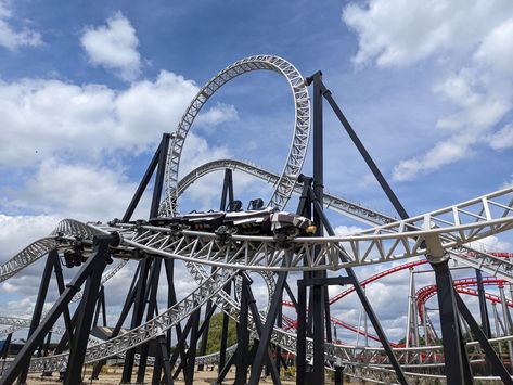 Sik is a steel roller coaster at Flamingo Land in North Yorkshire, United Kingdom. Flamingo Land, Kings Island, Roller Coasters, Theme Parks, North Yorkshire, Roller Coaster, Theme Park, Yorkshire, Flamingo