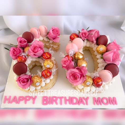 60th birthday treats😍😍.   #sweettreasures #sweettreasurescakeco #cake #johannesburg #southafrica #birthday #jozi #celebrations #celebrationcakes #party #60thbirthday #60yearsyoung #mom #freshflowers #macaroons #lindt #ferrorocher #numbercake 66th Birthday Ideas For Mom, 60 Number Cake, Birthday Ideas For Mom, Cream Tarts, 66th Birthday, Number Birthday Cakes, 67th Birthday, Birthday Cake For Mom, 61 Birthday