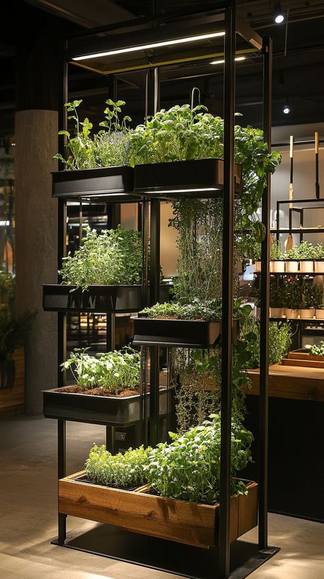 🌿🌱 Discover serenity with Taurus' indoor herb garden! Transform your space with a vertical planting system and grow lights. Create a stylish potting station in an earthy color scheme. Elevate your home with nature’s beauty and relish fresh herbs year-round! 🌟🪴 Indoor Herb Greenhouse, Indoor Kitchen Garden, Herb Cabinet, Hydroponic Herb Garden, Home With Nature, Indoor Garden Rooms, Potting Station, Vertical Planting, Herb Wall