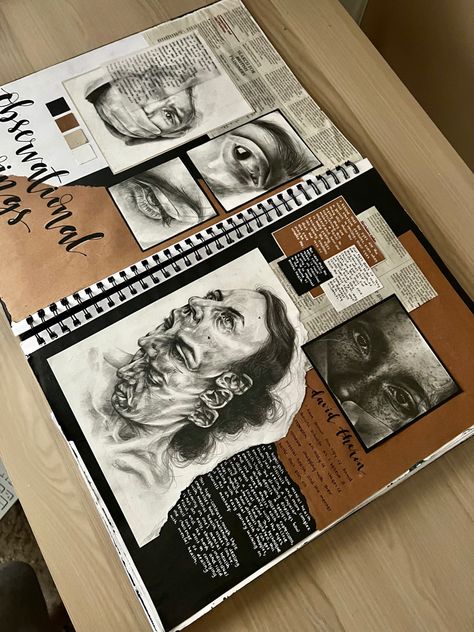 Portraiture A Level Sketchbook, Natural Forms Art Alevel, A Level Portraiture, Gcse Art Portraiture, Alevel Art Sketch Book, Alevel Art Sketchbook Inspiration, Gcse Sketchbook, Sketchbook Ideas Inspiration, Art Sketchbook Ideas