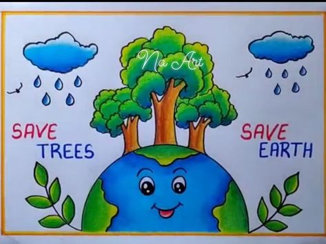 Save Tree Save Earth, Save Earth Drawing, Earth Drawings, Save Trees, Creative Corner, Tree Photography, Drawing For Beginners, Save Earth, Artist Artwork