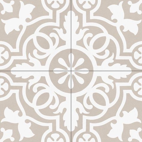 Andova Bliss 8" x 8" Porcelain Spanish / Moroccan Wall & Floor Tile | Wayfair Mission Tile, Cement Tile Shop, Patterned Floor Tiles, Encaustic Cement Tile, Encaustic Tile, Cement Tiles, Tile Pattern, Handmade Tiles, Cement Tile