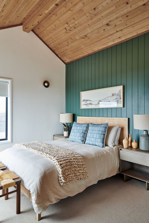 Oregon Beach Bungalow Info — Krywicki Interior Design Beach Bungalow Interior, Bungalow Interior Ideas, Beach Bungalow Decor, Wood Paneling Makeover, Bungalow Interior Design, 50s Home, Country House Bedroom, Paneling Makeover, Oregon Beach