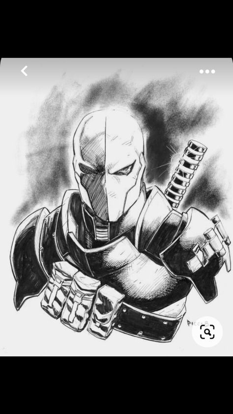 Deathstroke Drawing, Dc Deathstroke, Deathstroke The Terminator, Slade Wilson, Batman Drawing, Gotham Villains, Batman Villains, Drawing Template, The Terminator