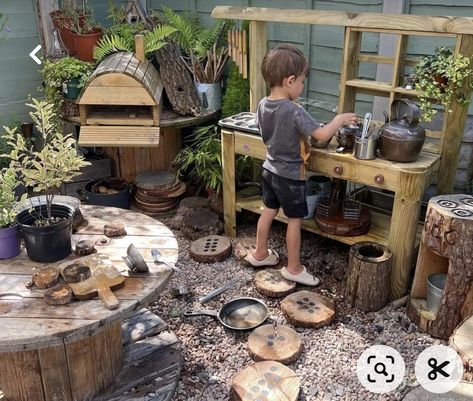 Kids Garden Play Area, Mud Kitchens, Outdoor Learning Spaces, Landscaping With Large Rocks Front Yard, Backyard Design Ideas Budget, Landscaping With Large Rocks Natural, Backyard Kids Play Area, Back Garden Design, Backyard Sheds