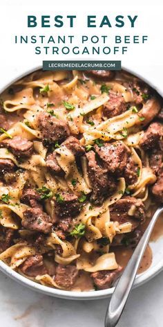 Beef Stroganoff With Ground Beef, Stroganoff With Ground Beef, Simple Beef Stroganoff, Pressure Cooker Beef Stroganoff, Instant Pot Beef Stroganoff, Stroganoff Beef, Beef Recipe Instant Pot, Beef Stroganoff Recipe, Beef Stroganoff Easy