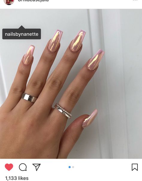 Long coffin nails, ballerina nails, chrome nails, festival nails, Coachella nails Music Festival Nails, Acrylic Nails Chrome, Nail Ballerina, Coachella Nails, Types Of Nails Shapes, Ballerina Nails Designs, Nails Ballerina, Pink Chrome Nails, Nails Chrome