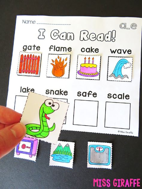 Long A CVCe worksheets and activities ideas for first grade - this post breaks down exactly how to teach first grade reading with so many examples! Silent E Activities, Cvce Worksheets, A Activities, First Grade Curriculum, First Grade Lessons, Silent E, First Grade Phonics, Phonics Sounds, Activities Ideas