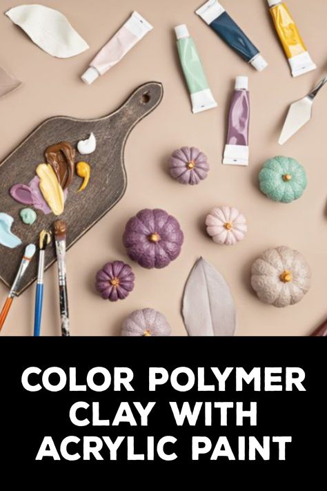 How to Color Polymer Clay With Acrylic Paint How To Paint Sculpey Clay, Can You Paint Polymer Clay, How To Color Polymer Clay Diy, How To Glaze Polymer Clay, Hand Painted Polymer Clay, How To Paint Polymer Clay Earrings, Coloring Polymer Clay, How To Color Polymer Clay, How To Color Clay