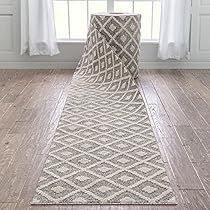 Long Hallway Runner, Lattice Trellis, Diamond Trellis, Modern Color Palette, Modern Hallway, Textured Yarn, Well Woven, Hallway Runner Rug, Stair Rugs