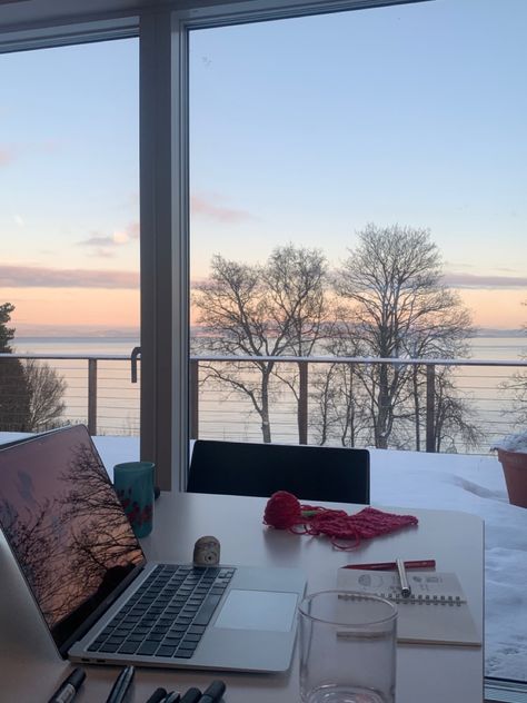 #home #trondheim #norway #study #seaview #interior Norway House Interior, Norway House, Desktop Desk, Tromso Norway, Trondheim Norway, Semester Abroad, Uni Life, Home Study, Nice Place