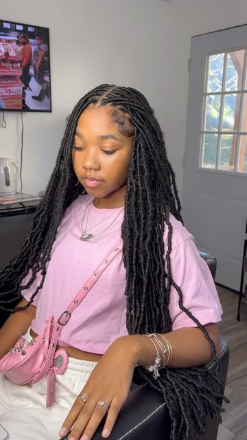 #follow #hairgoals #hair #hairstyles #blogging #blogger #blog #locs Faux Locs Hairstyles Updo High Bun, Soft Locs Back Length, Soft Locs Mid Back, Disstresed Locs, Mid Back Locs, Mid Back Faux Locs, Soft Locs, Books Open, Feed In Braids Hairstyles