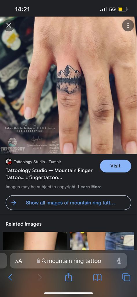 Tattooed Wedding Bands For Men, Wedding Ring Cover Up Tattoo, Forest Wedding Ring Tattoo, Ring Finger Cover Up Tattoo For Men, Western Knuckle Tattoos, Wedding Ring Tattoo Cover Up Ideas, Outdoor Finger Tattoo, Women Ring Finger Tattoo, Mens Wedding Finger Tattoo