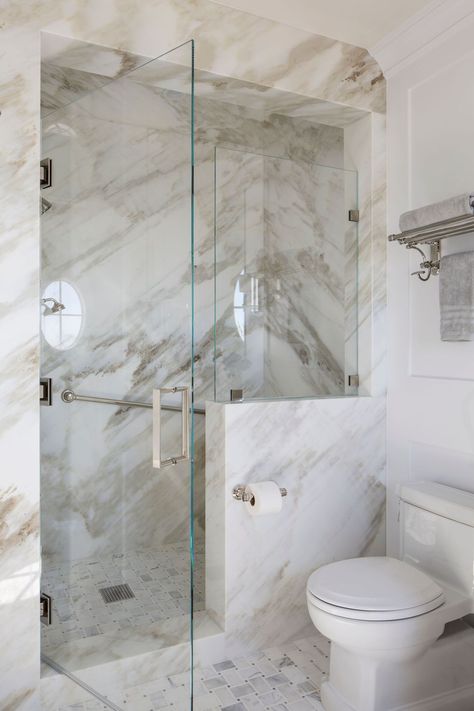 bathroom trends stone shower Quartz Showers Master Bath, Glamorous Master Bath, Guest Shower Ideas Bathroom, Stone Resin Shower Walls, Bathroom Slabs Design, Marble And Stone Bathroom, Granite Shower Walls Master Baths, Swan Stone Shower Walls, Tub In Walk In Shower Area