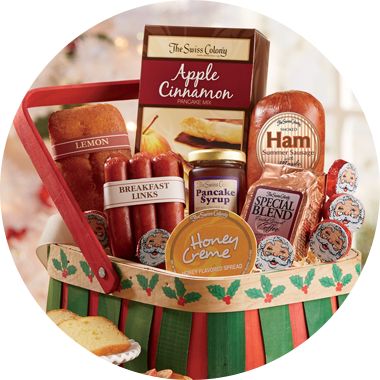 Swiss Colony | Food Gifts, Bakery, Cheese & Sausage Maple Ham, Lemon Breakfast, Breakfast Gift Basket, Apple Cinnamon Pancakes, Breakfast Basket, Ham Breakfast, Canned Blueberries, Breakfast Gift, Cinnamon Pancakes