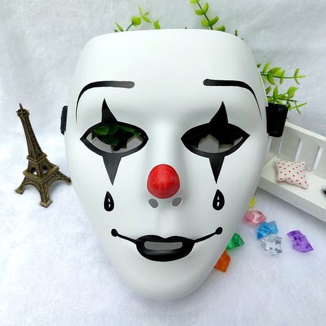 Painted Masks, Dance Street, Ghost Dance, Asian Products, Masks Halloween, Joker Halloween, Paper Mache Mask, New Halloween Costumes, Baby Birthday Invitations