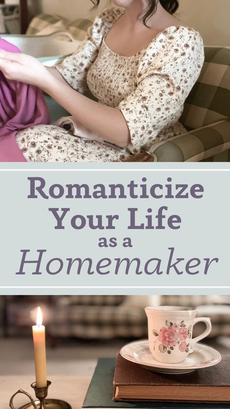 Romanticize Your Life as a Homemaker - How to Enjoy Homemaking How To Find Joy In Life Again, Childless Homemaker, How To Be A Homemaker, Homemaker Outfit Ideas, Cottagecore Homemaking, Christian Homemaking Aesthetic, Homemaker Outfit, Homemaking Books, Homemaking Motivation