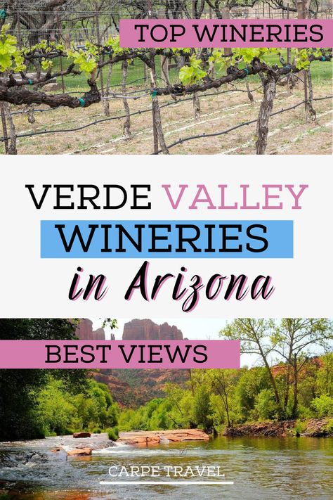 See the great American west while sipping at these Verde Valley wineries! From the top wineries on the Verde Valley wine trail to the best hotels with breathtaking views, we have you covered. Use our guide to help you plan your next adventure to the American west. Sedona Food, Sedona Wineries, Verde Valley Arizona, Arizona Wineries, Camp Verde Arizona, Southwest Michigan Wine Trail, Fox Canyon Vineyards, Douro Valley Wine Tour, Jerome Arizona