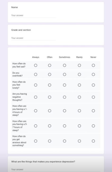 I will create professional online forms, questionnaires, and surveys using google forms Survey Questionnaire, 4 Hours Of Sleep, 7 Hours Of Sleep, Student Survey, Survey Form, Google Form, Home Economics, Online Form, Google Forms