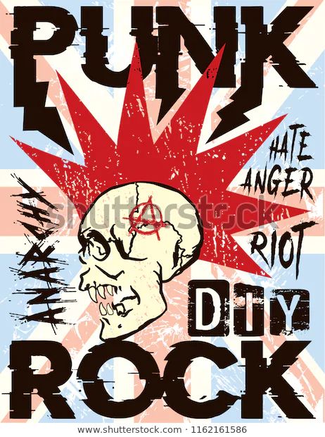 Punk Rock Design, Punk Wallpaper Aesthetic, Punk Rock Art Design, Punk Artwork, Skull Mohawk, Punk Icon, Punk Rock Posters, Punk Drawing, Punk Rock Art